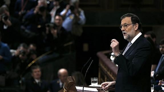 Rajoy, en el Congreso de los Diputados.