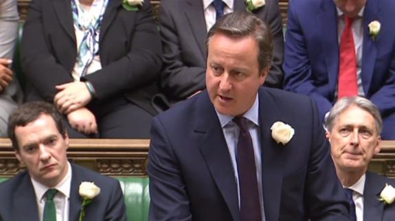 David Cameron, durante la sesión en la Cámara de los Comunes. 