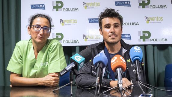 Gómez Noya, durante la rueda de prensa. 