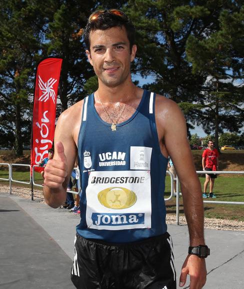 López, tras ganar el Campeonato de Europa de 10 kilómetros. 