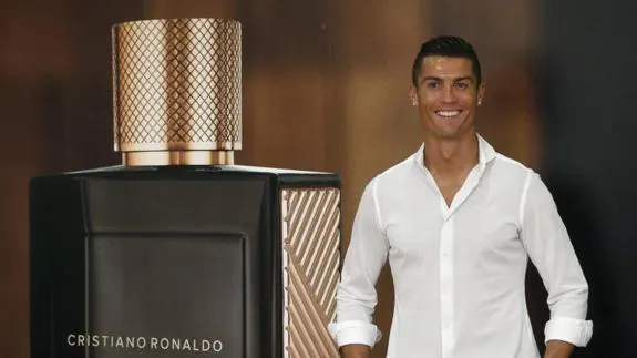 Cristiano Ronaldo, durante la presentación de su perfume en Madrid. 
