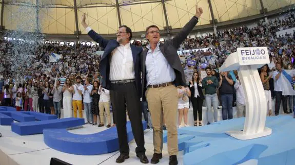 Mariano Rajoy y Alberto Núñez Feijóo. 