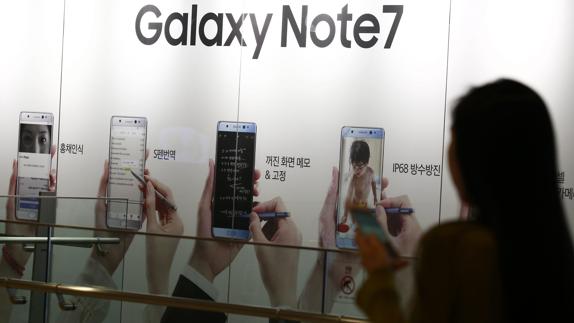 Publicidad del Galaxy Note 7.