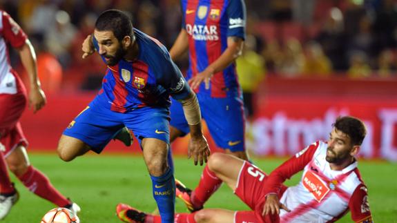 Arda Turán, ante el Espanyol. 