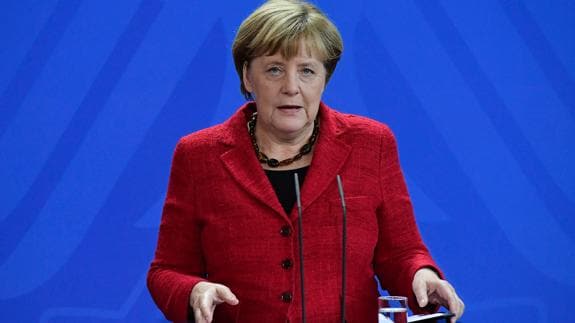 Angela Merkel comparece para comentar los resultados de las presidenciales de EE UU