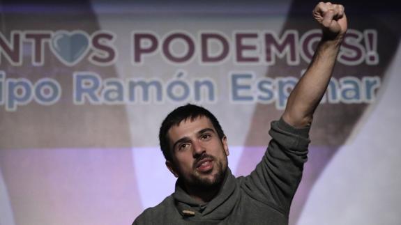 Ramón Espinar durante su campaña