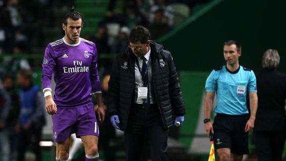 Bale, tras la lesión. 