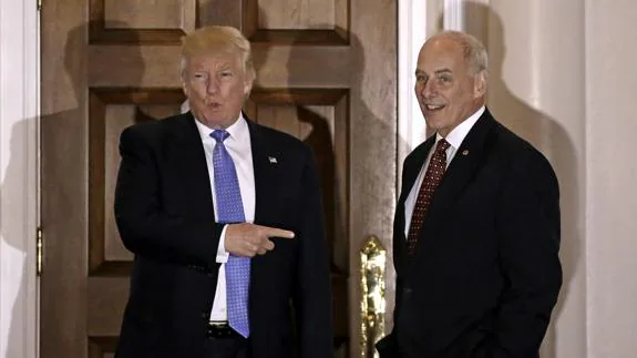 Donald Trump y John Kelly, su elegido como secretario de Seguridad Nacional.
