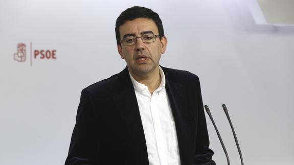 El portavoz de la gestora del PSOE, Mario Jiménez.