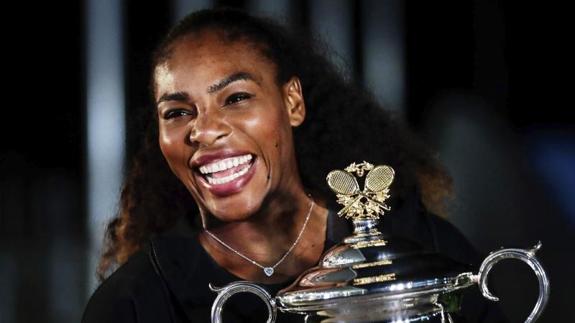 Serena, tras conquistar el Open de Australia. 