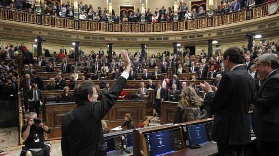 Mariano Rajoy tras ser elegido presidente del Gobierno.