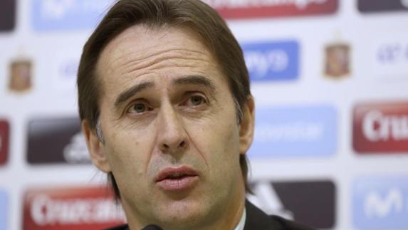 El seleccionador nacional, Julen Lopetegui. 