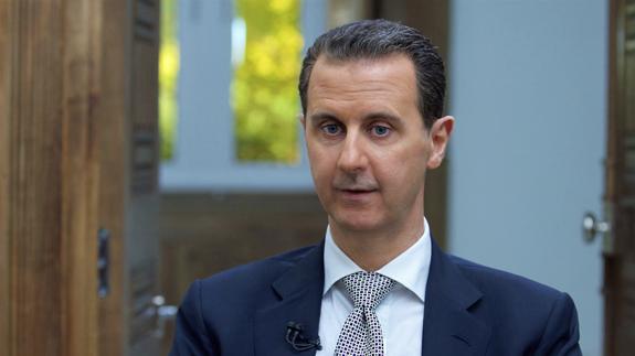 El presidente sirio, Bachar el-Asad, durante su entrevista a AFP.