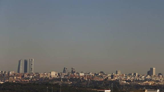 Madrid y su famosa 'boina' de contaminación. 