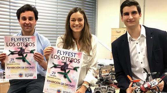 Presentación d ela primera carrera de drones de Castilla y León. 