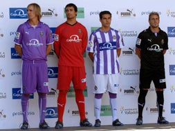 Presentación de la nueva equipacion deportiva del Real Valladolid./ Ricardo Otazo