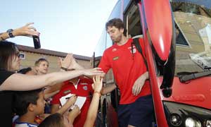 La selección nacional llega a Valladolid. /A.Quintero