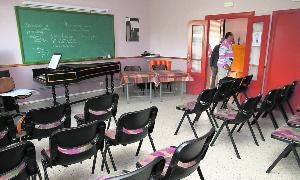 Una de las aulas de la sede de Arseg en el antiguo colegio Martín Chico. / Antonio Tanarro