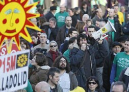 Manifestantes durante la protesta de la 'marea ciudadana'./ G. Villamil