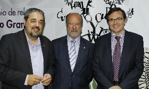 Carlos Aganzo, Javier León de la Riva y Gerardo Revilla (La Caixa). :: G. VILLAMIL