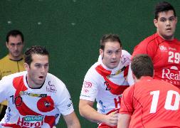 Momento de un partido anterior del Nava. / Prensa BM Nava