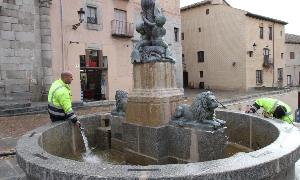 Concluye la restauración de la fuente de los leones de San Martín