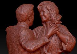 Fotografía de los ficheros en 3D de Imanol Arias y Ana Duato./ El Norte