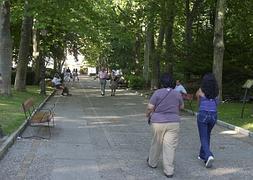 Paseo central del parque de Los Jardinillos. / Merche de la Fuente