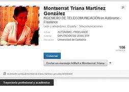 Perfil de Linkedin de Montserrat Triana Martínez. / EL NORTE