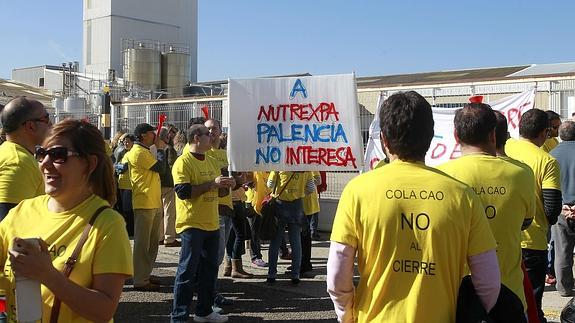 Los trabajadores, durante una protesta.