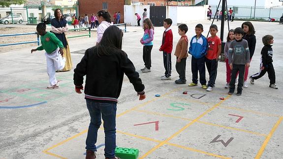 Alumnos del colegio Tierra de Pinares.
