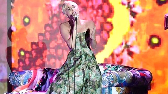 Miley Cyrus, durante su actuación en Mónaco