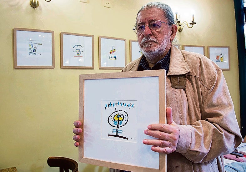 Pablo del Barco en el Café Espolón de Burgos 