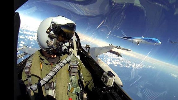 El piloto y sus selfies