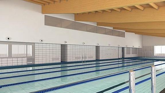 Imagen virtual de una de las piscinas cubiertas que tendrán las instalaciones Forus