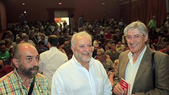 Mariano San Martín, Julio Anguita y Antonio Herreros.