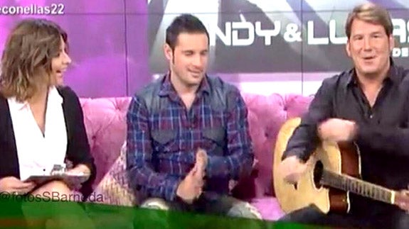 Andy y Lucas, en el plató de 'Hable con ellas'.