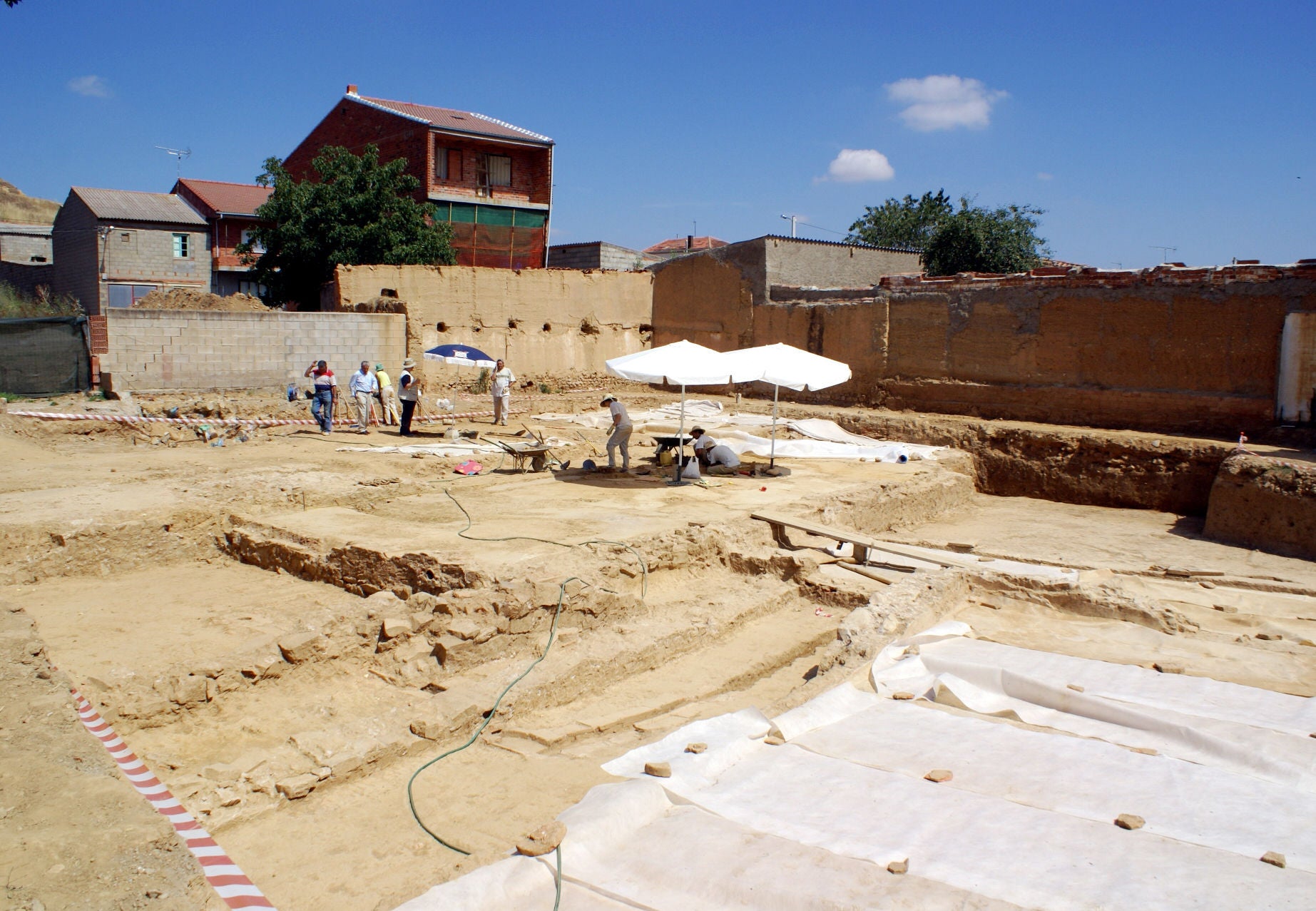 Aspecto que presentaba la villa romana de Camarzana en 2007. 