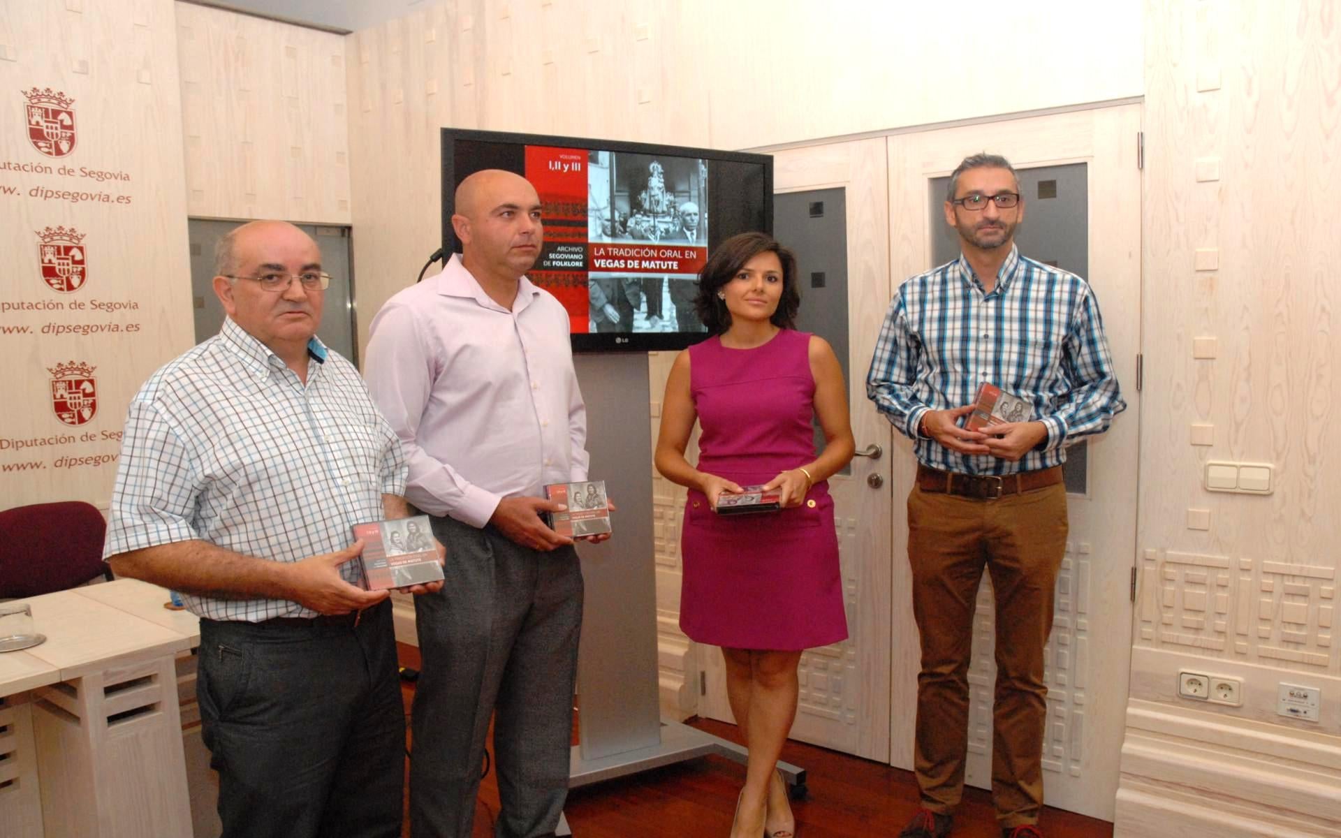 José María Cubo (izquierda), Juan Miguel Martín, Sara Dueñas y Carlos Porro. 