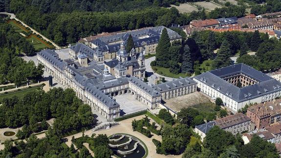 Vista aérea del Palacio Real de La Granja de San Ildefonso. 