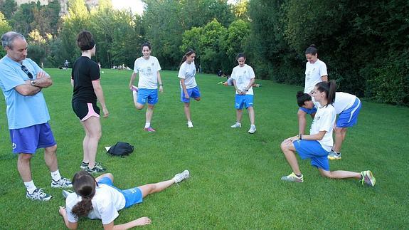 Primer entrenamiento de pretemporada del Unami. 