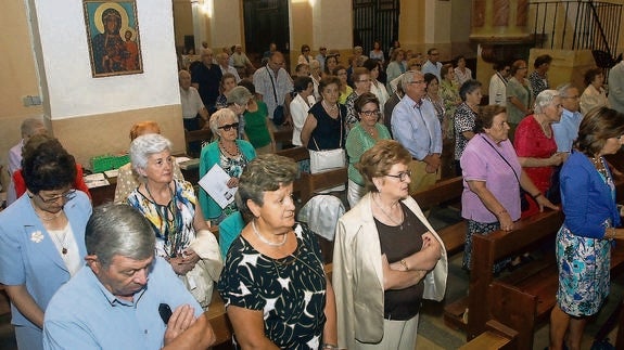 Un momento de la misa celebrada ayer en Santa Eulalia. 