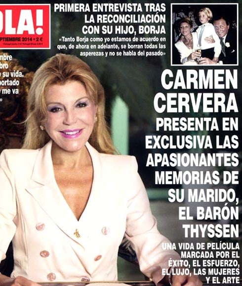 Carmen Cervera, portada de la revista 'Hola'