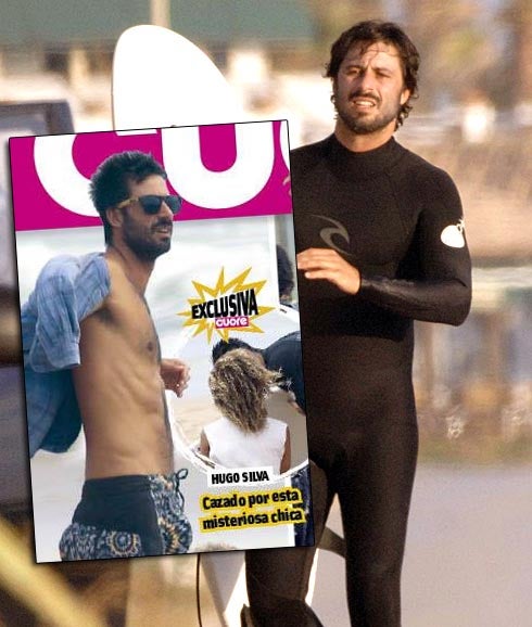 Hugo Silva en la playa
