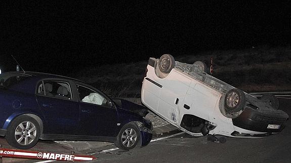 Estado de los vehículos tras el accidente.