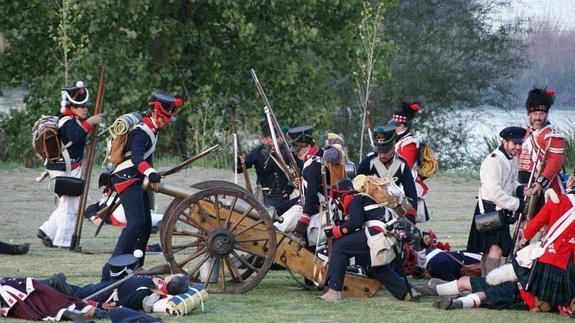 Un momento de la recreación de la batalla. 