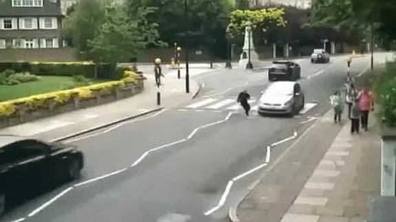 Atropellada en el paso de cebra de Abbey Road