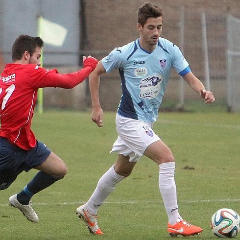 Dani Calleja, durante un momento del partido. 