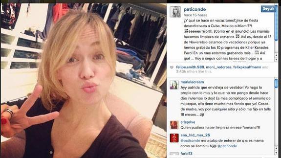 Patricia Conde se delata en Instagram
