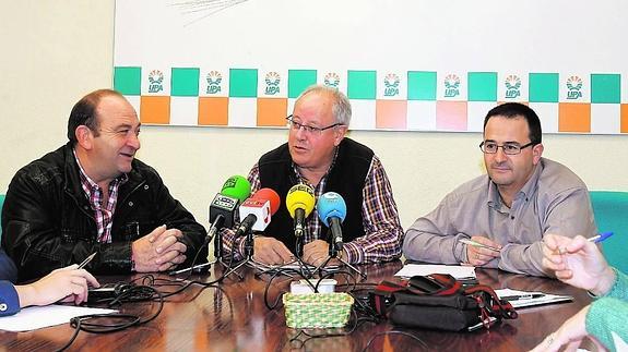 Miguel Ángel Liras, Domiciano Pastor y Raúl Azpeleta, de izquierda a derecha.